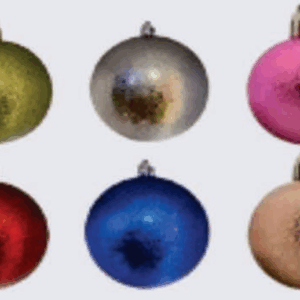 Bola de natal luxo 6cm 10*24 tubo sortido