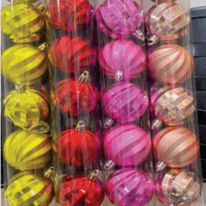 Bolas onduladas 6cm (Rosa/dourada/prata/vermelha)