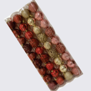 Bola tubo 6cm cores sortidas(vazada,glitter,simples,3d folhagem)* 9 unidades