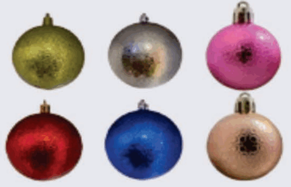 Bola de natal luxo 8cm 5*24 tubo sortido