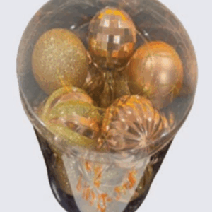 Bolas sortidas 6cm decoradas Rosê.