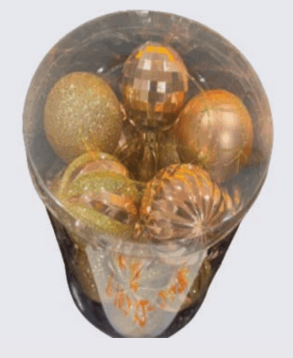 Bolas sortidas 6cm decoradas Rosê.