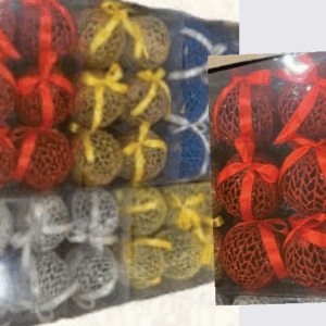 Bolas sortidas 8cm com laço