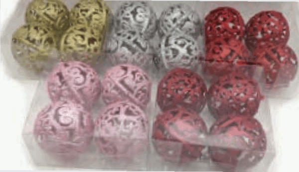 Bola vazada 8cm 4*48 cx PVC