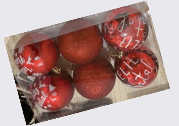 Bola 8cm Feliz Natal