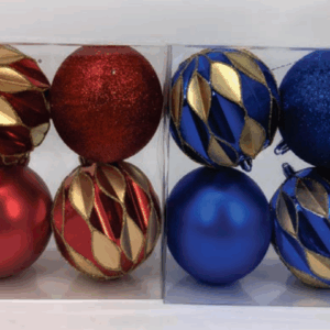 KIT 4 BOLAS  10CM FOSCA/GLITTER/ESPECIAL