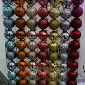 BOLA 6CM FOSCA/BRILHANTE/GLITTER/RELEVO