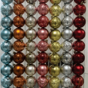 BOLA 6CM FOSCA/BRILHANTE/GLITTER/FOLHAS