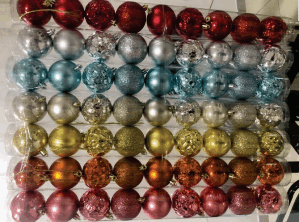 BOLA 6CM FOSCA/BRILHANTE/GLITTER/COLMEIA