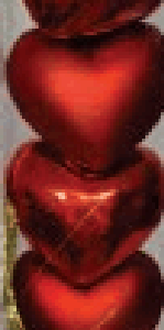 Bola corações 6cm *5 unidades