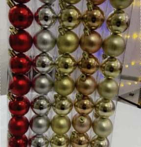 Bola 4cm champanhe (brilho,fosca)