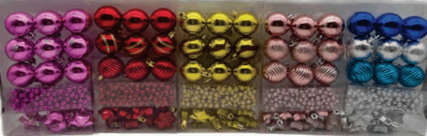 Kit de enfeite p/árvore 4cm