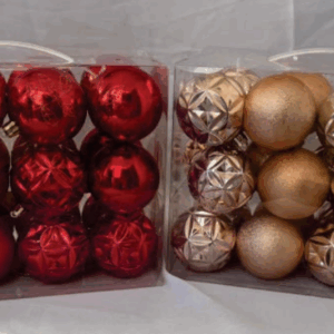 Maleta PVC bolas 6cm (verm. E rosê)