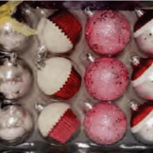 Kit bolas 6cm c/12 peças decoradas