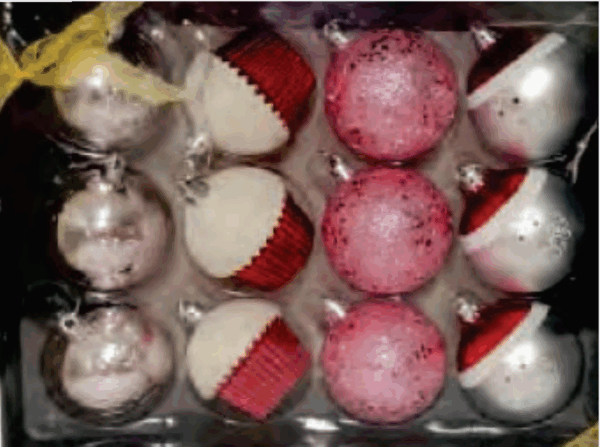 Kit bolas 6cm c/12 peças decoradas