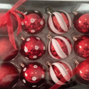 Bola 6cm decoradas embalagem PVC redonda