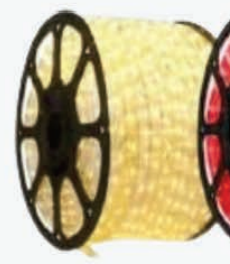 Mangueira LED amarelo 30 LEDs por metro Ø12 mm rolo c/100mts