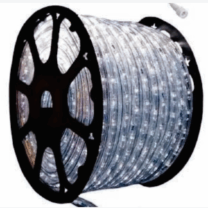 Mangueira 12mm 25LEDs BRANCO   e 5 strobinhos br. por metro CORTE/1m