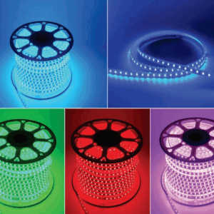 Mangueira Chata Led RGB 5050 60 leds por metro - BIVOLT ( CONTÉM 10 CONTROLES) 100m